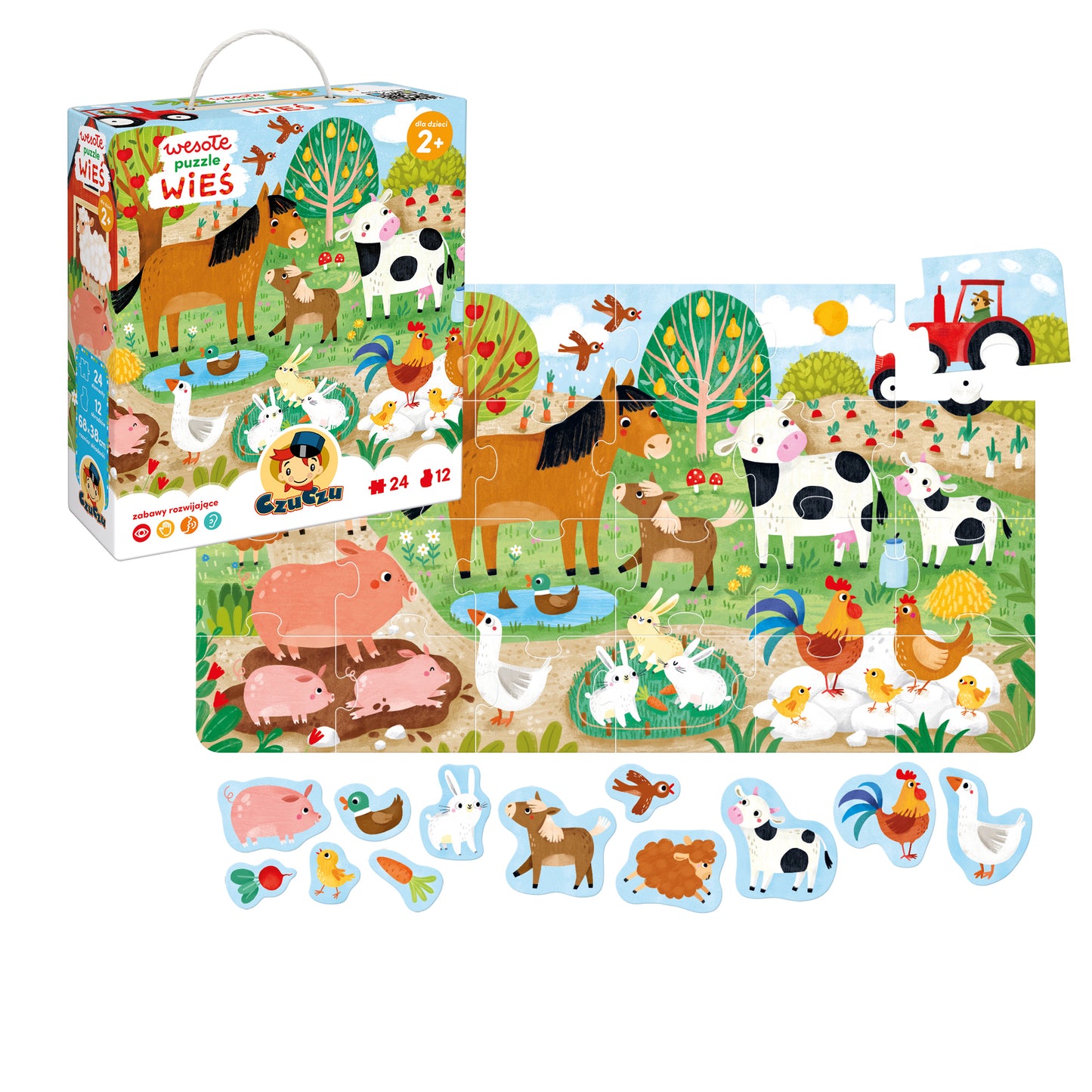 Wesołe Puzzle "Wieś" od CzuCzu dla Maluszków 2+