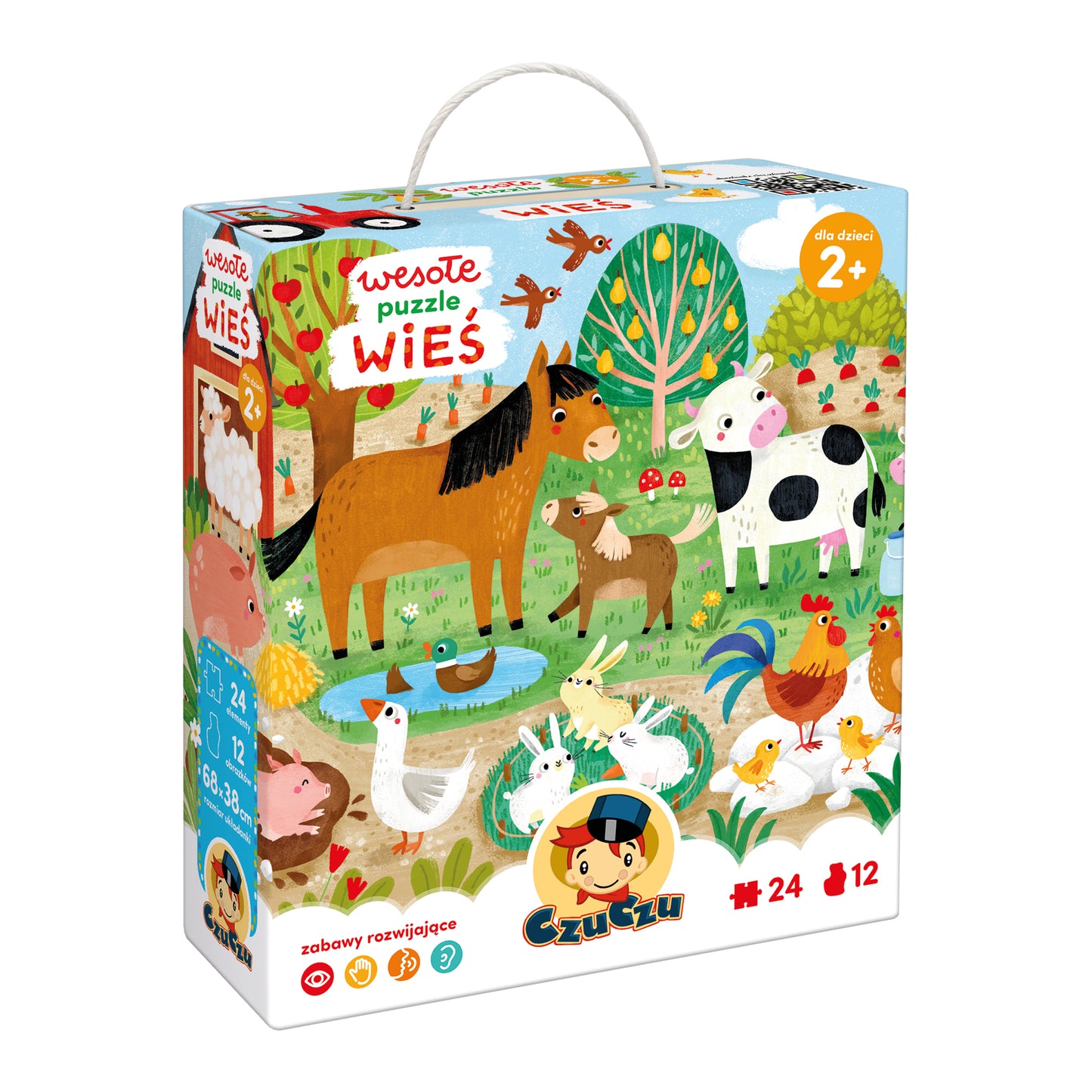 Wesołe Puzzle "Wieś" od CzuCzu dla Maluszków 2+
