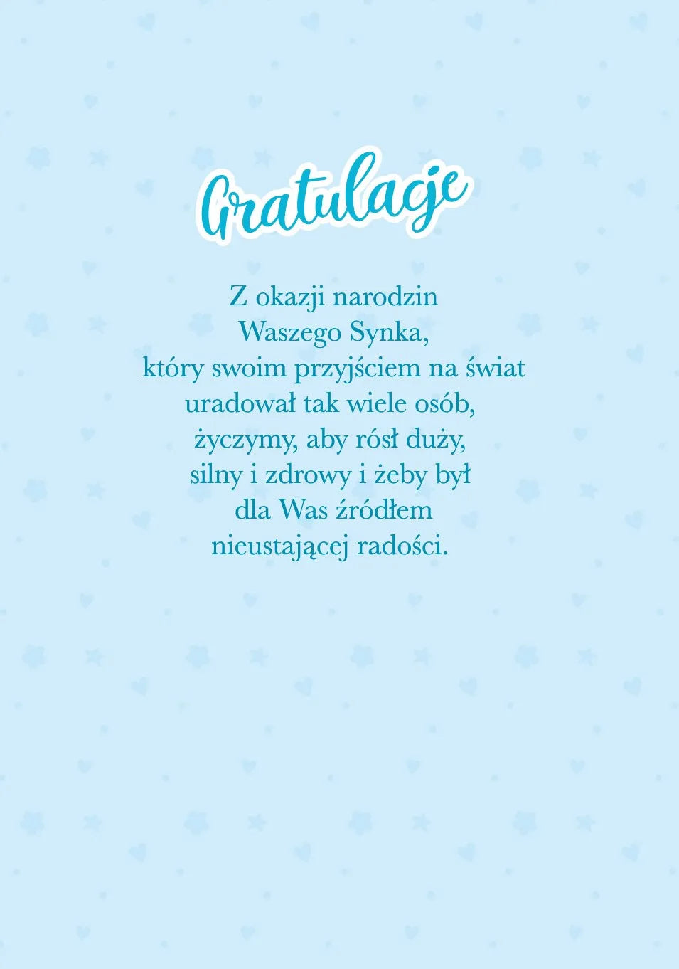 Kartka Okolicznościowa z Okazji Narodzin Córeczki lub Synka od Armin Style - życzenia.