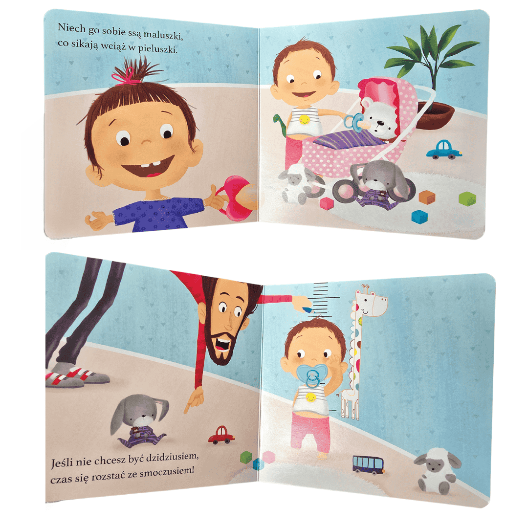 Ilustracje książki "Pa, pa smoczku" z serii Krok po Kroku od Wydawnictwa Wilga