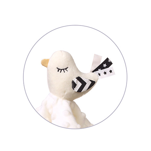Fragment przytulanki - kocyka "Little Birdie" od Babyono.