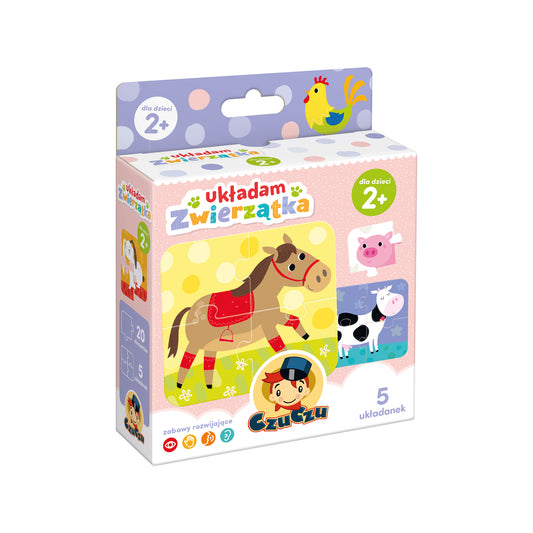 Puzzle "Układam Zwierzątka" od CzuCzu dla Maluszków 2+