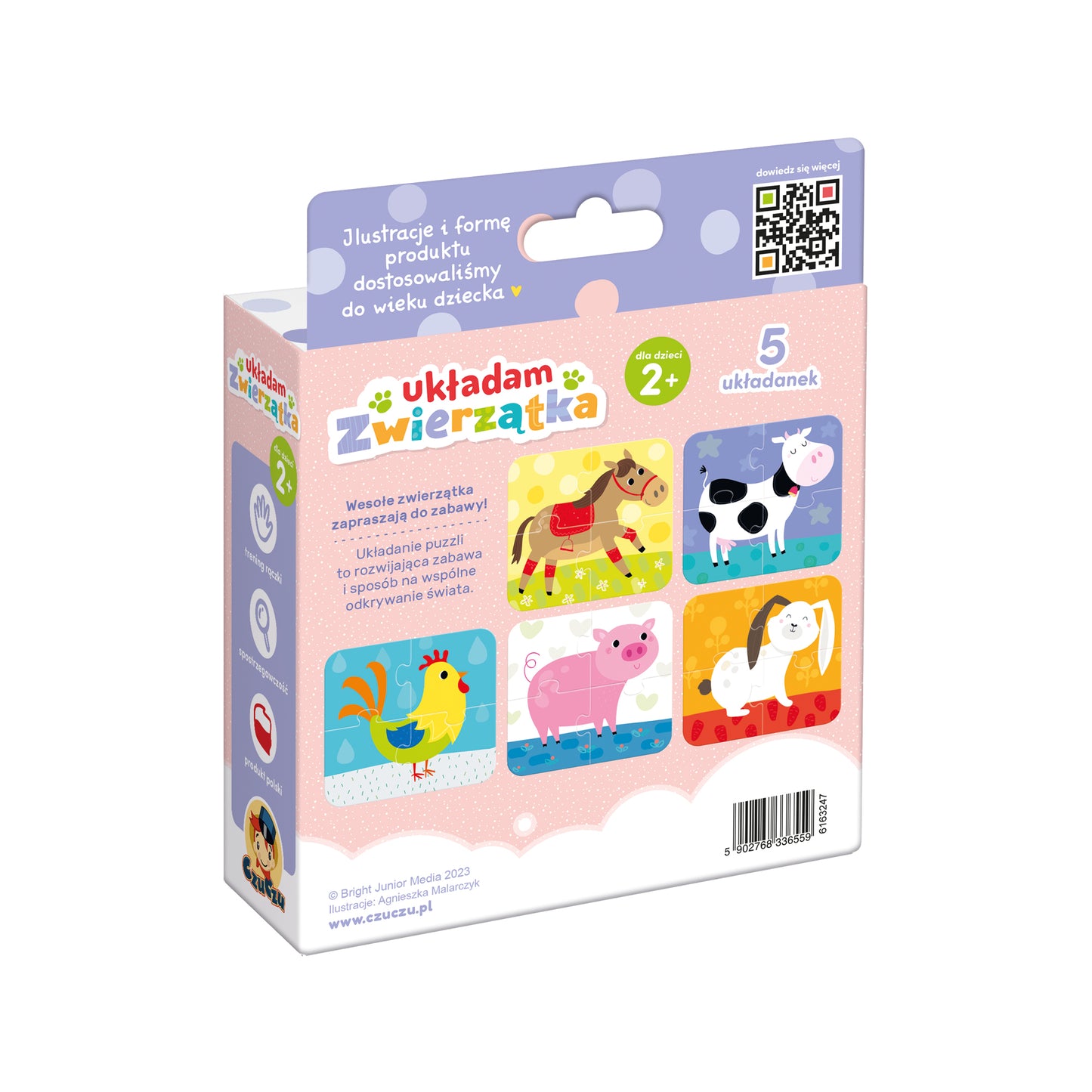 Puzzle "Układam Zwierzątka" od CzuCzu dla Maluszków 2+