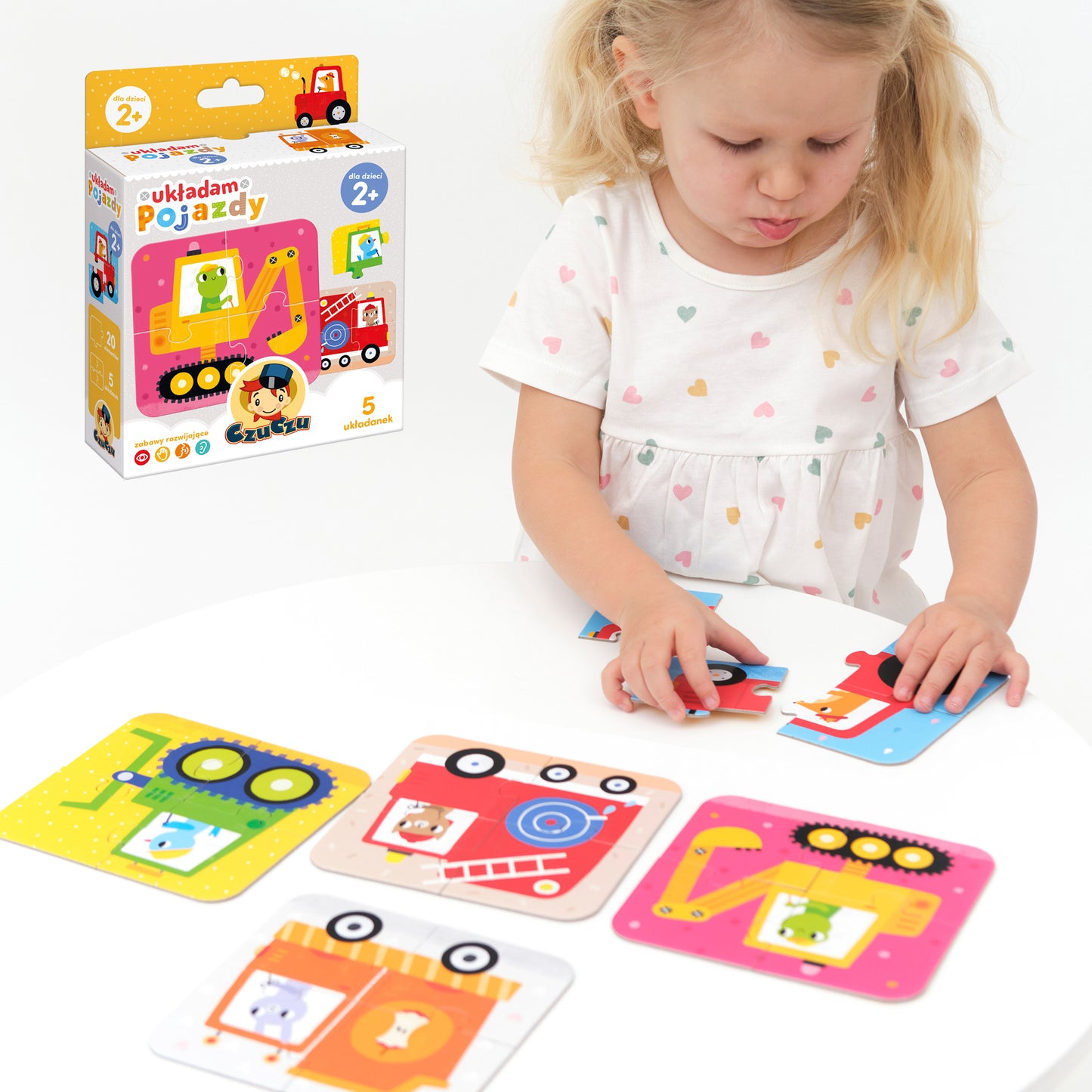 Puzzle "Układam Pojazdy" od CzuCzu dla Maluszków 2+