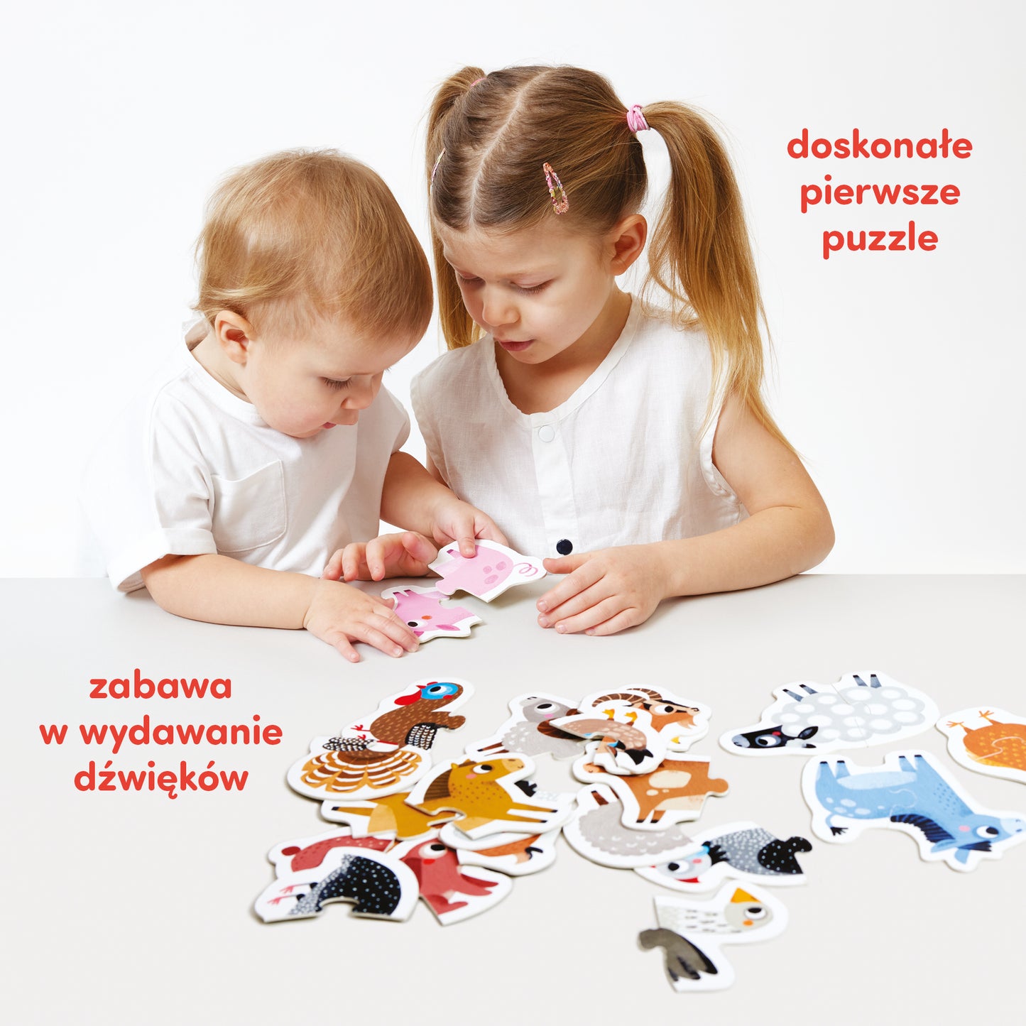 Puzzle do Pary od CzuCzu "Zwierzątka na Wsi" dla Maluszków 18m+