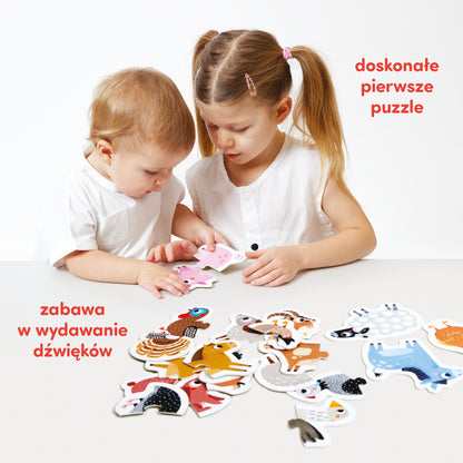 Puzzle do Pary od CzuCzu "Zwierzątka na Wsi" dla Maluszków 18m+