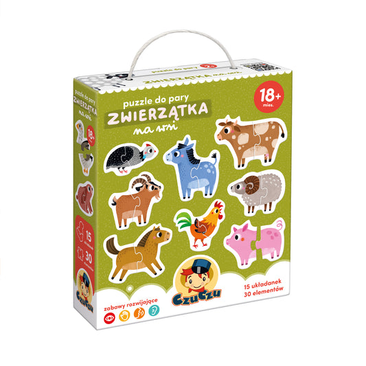 Puzzle do Pary od CzuCzu "Zwierzątka na Wsi" dla Maluszków 18m+