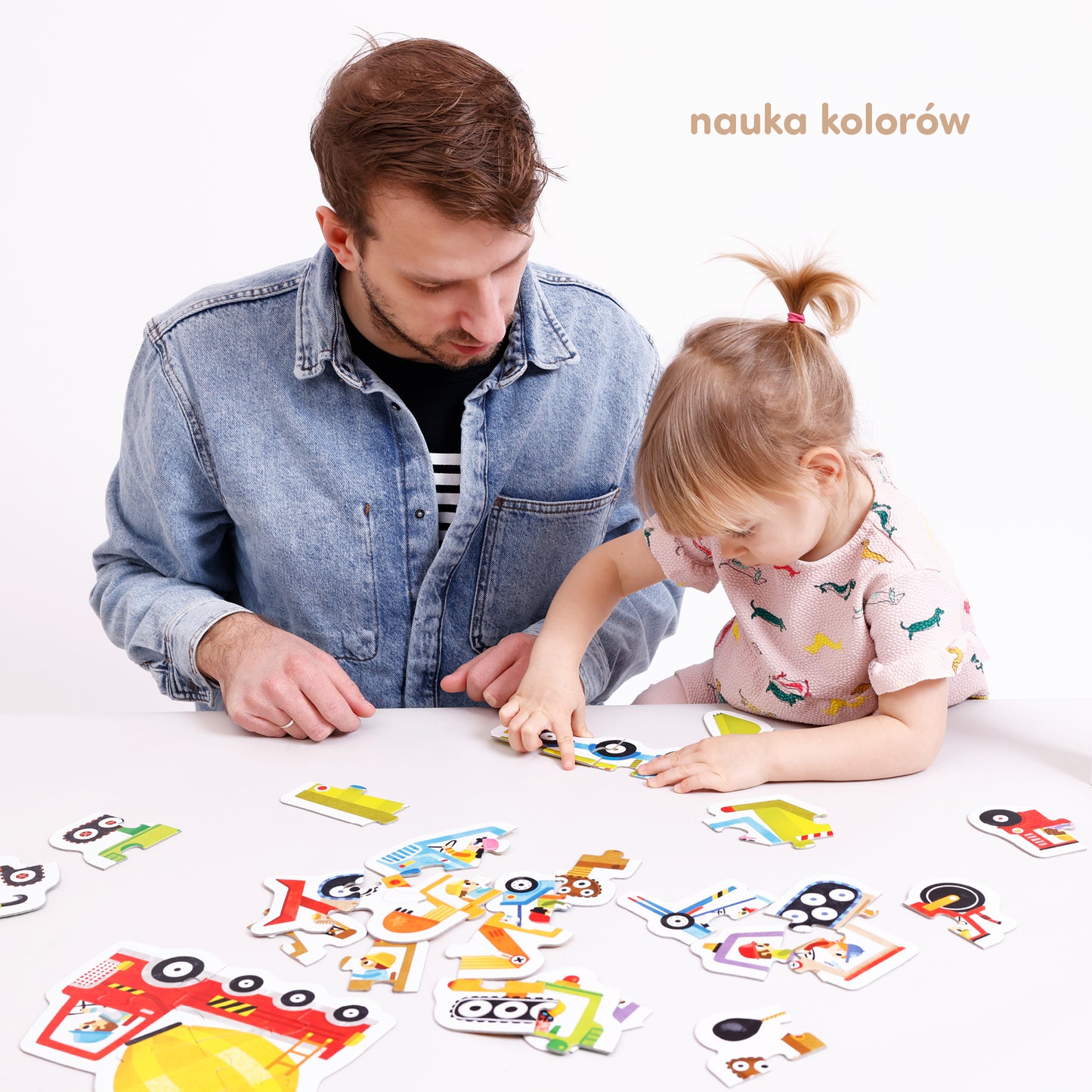 Puzzle Progresywne "Pojazdy na Budowie" dla Maluszków 2+