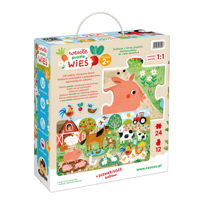 Wesołe Puzzle "Wieś" od CzuCzu dla Maluszków 2+