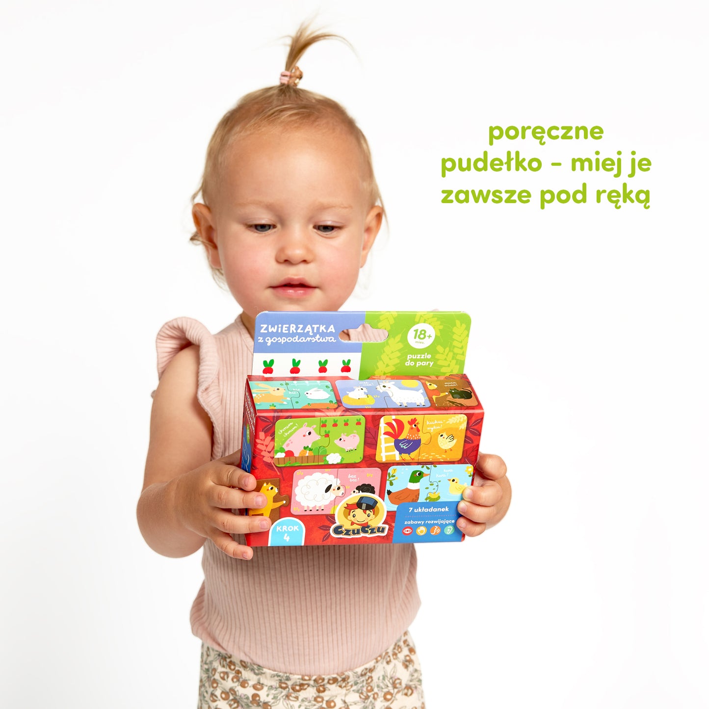 Puzzle do Pary od CzuCzu "Zwierzątka z Gospodarstwa" dla Maluszków 18m+