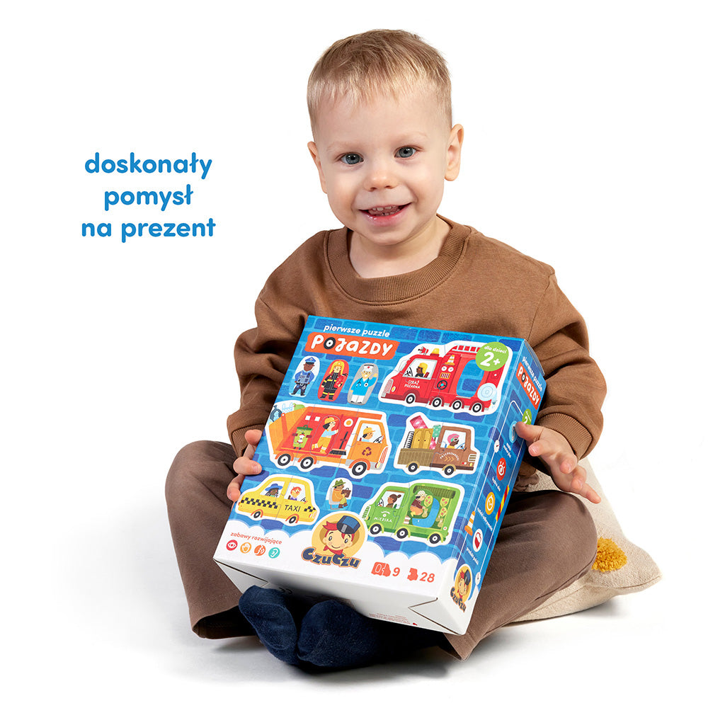 Pierwsze Puzzle Pojazdy od CzuCzu dla Maluszków 2+