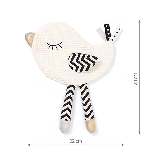 Zabawka sensoryczna "Little Birdie Blink & Smile" od Babyono - wymiary.