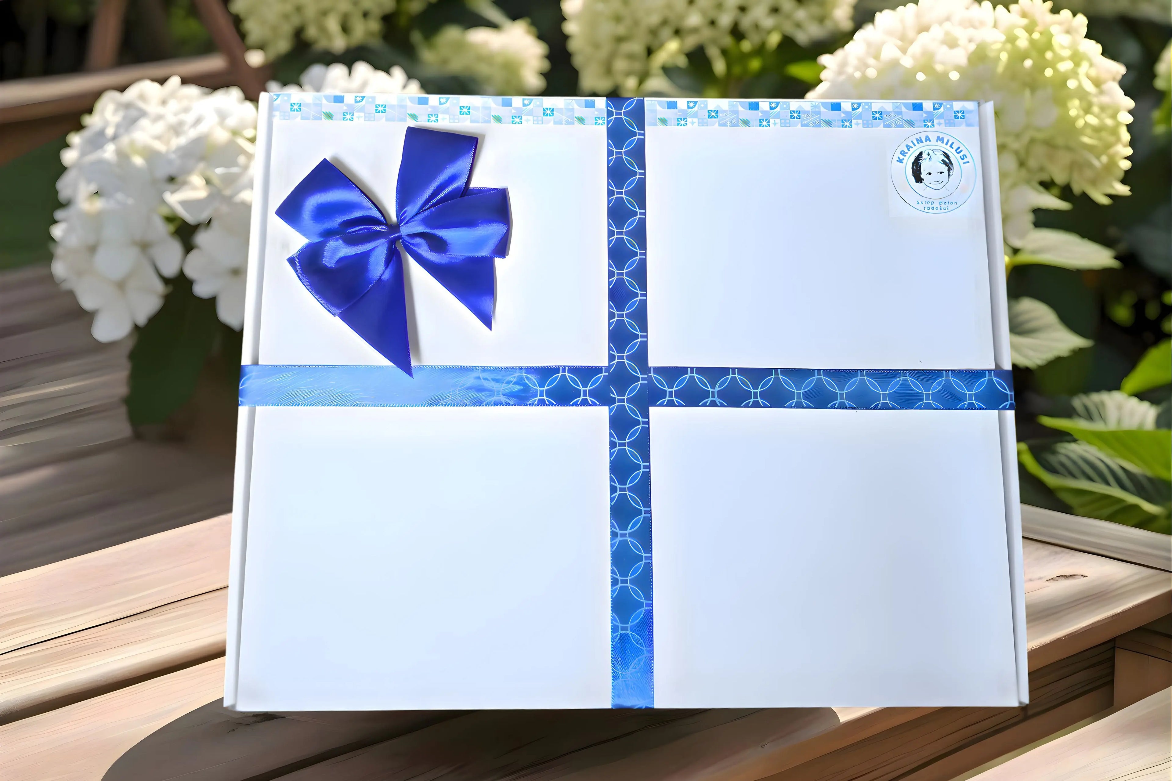 Przykładowe opakowanie prezentowe.