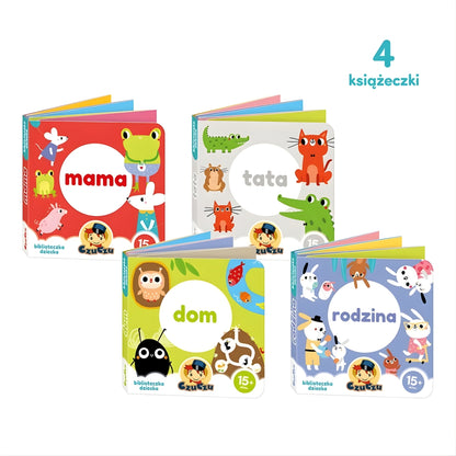 Obrazkowe książeczki harmonijki CzuCzu Mama, Tata, Dom i Rodzina.