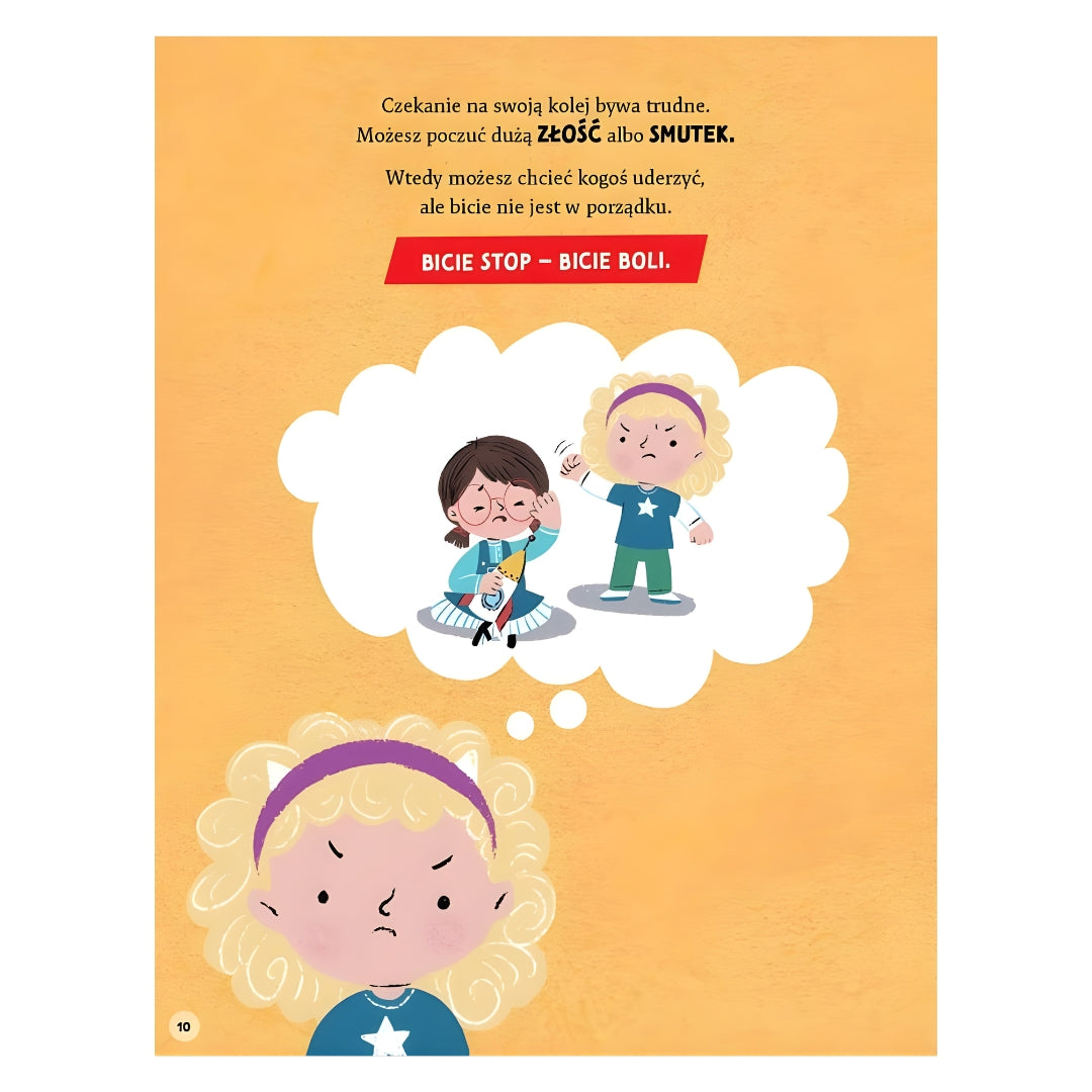 Książka o złości dla dzieci od Zielonej Sowy - ilustracja z książki.