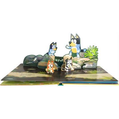 Książka Bluey dla dzieci – trójwymiarowe sceny.
