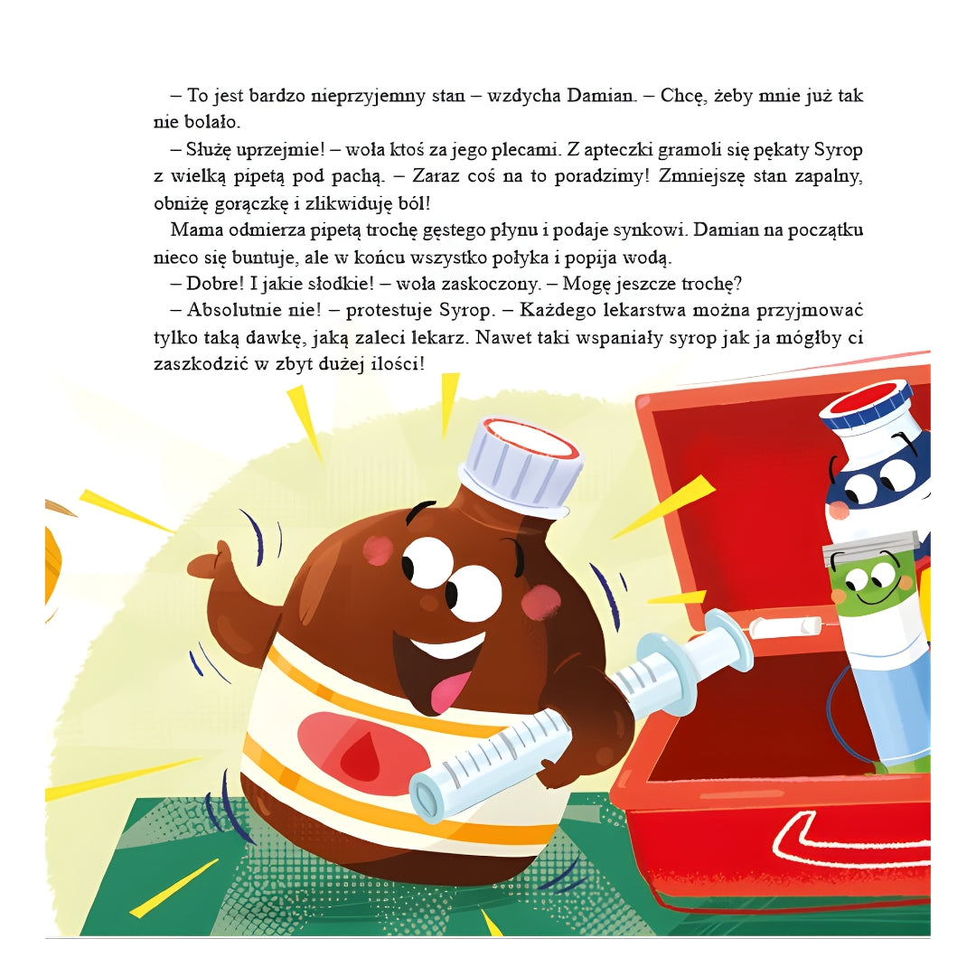 Kolorowa ilustracja w książce „Chorowanie”.