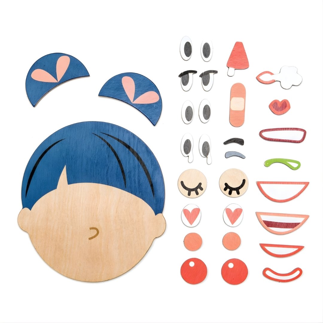 Drewniana tablica edukacyjna Emocje Tender Leaf Toys dla dzieci