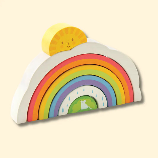 Drewniana tęcza do układania Tender Leaf Toys – zabawka 18m+
