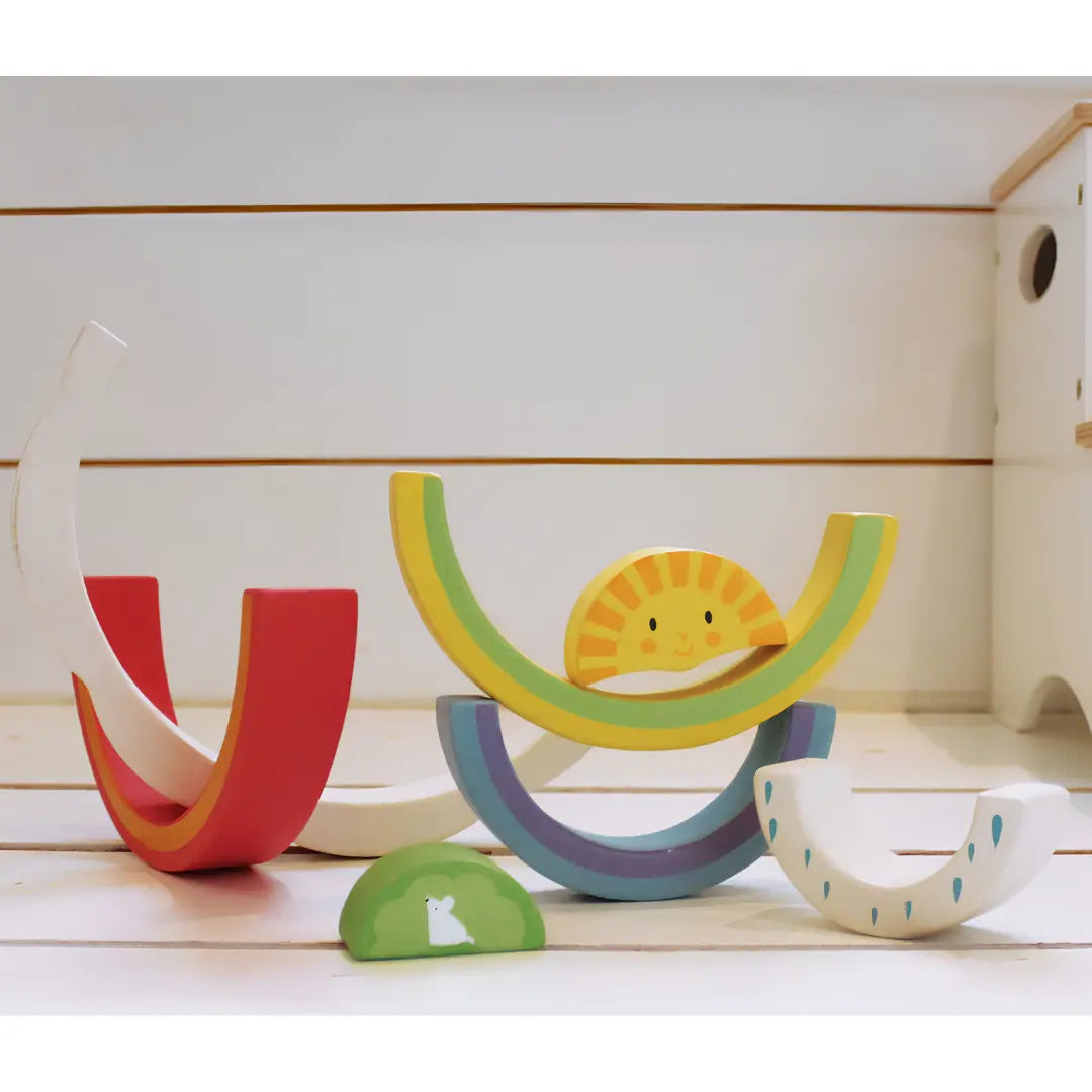 Drewniana tęcza do układania Tender Leaf Toys – zabawka 18m+ 