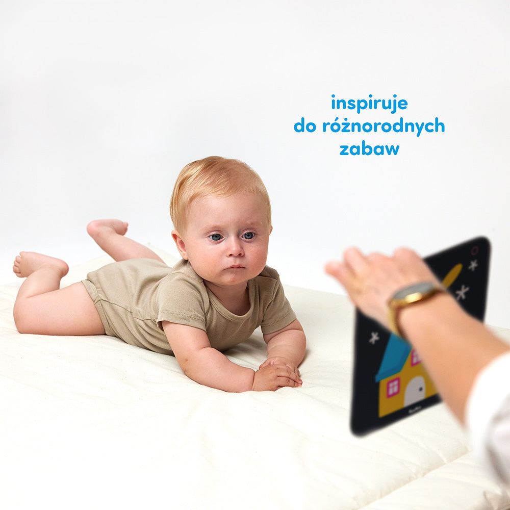 Duże karty kontrastowe dla niemowląt od CzuCzu dla Bobasów od 6-9 m+