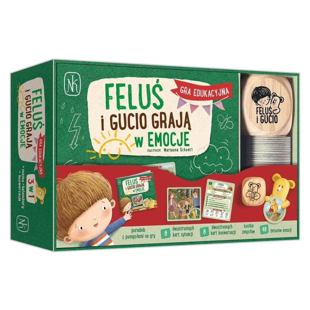 Feluś i Gucio grają w emocje - gra edukacyjna Wydawnictwo Nasza Księgarnia.
