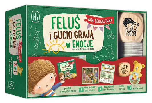 Feluś i Gucio grają w emocje - gra edukacyjna Wydawnictwo Nasza Księgarnia 3+