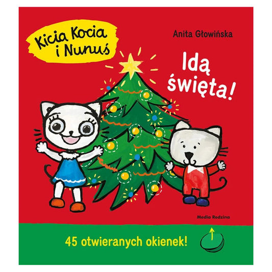 okładka książki Kicia Kocia i Nunuś Idą święta 45 okienek
