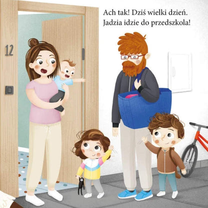 Książka o pierwszym dniu w przedszkolu – Jadzia Pętelka - ilustracja.