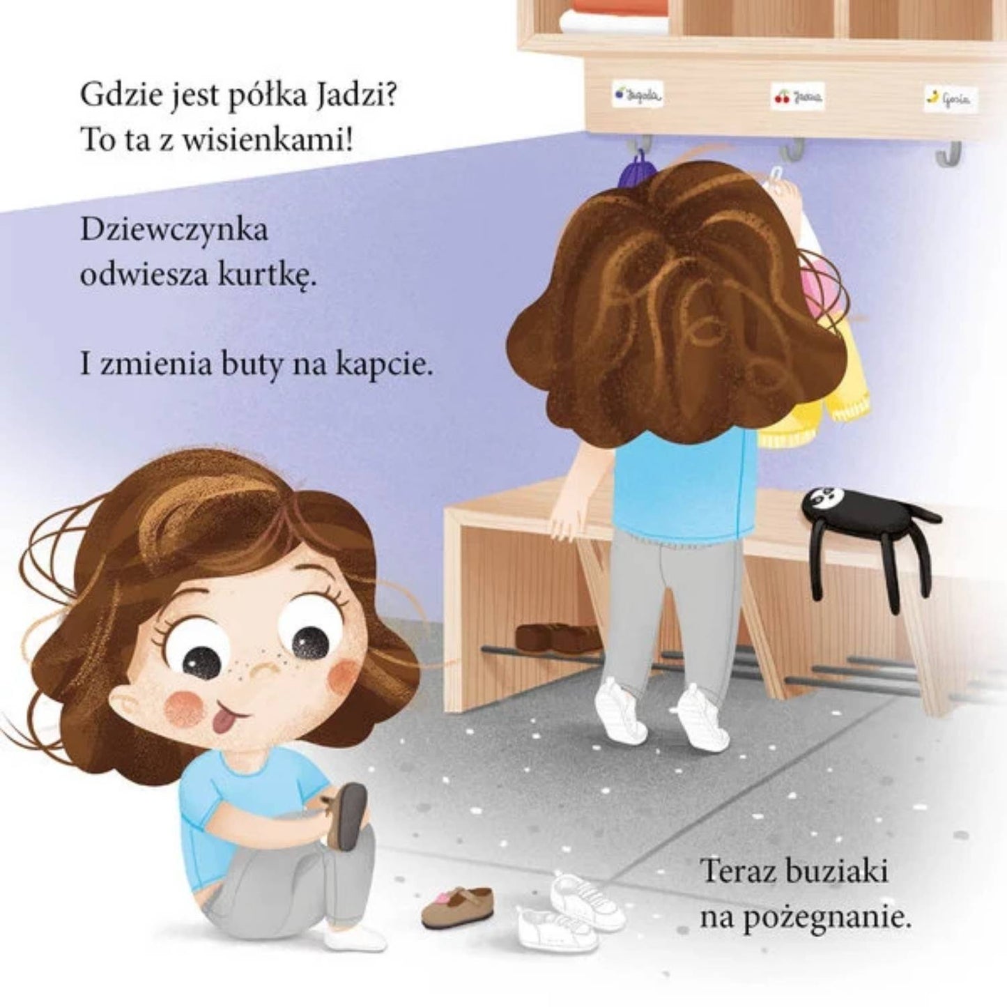 Książka o pierwszym dniu w przedszkolu dla 3 latka – Jadzia Pętelka.