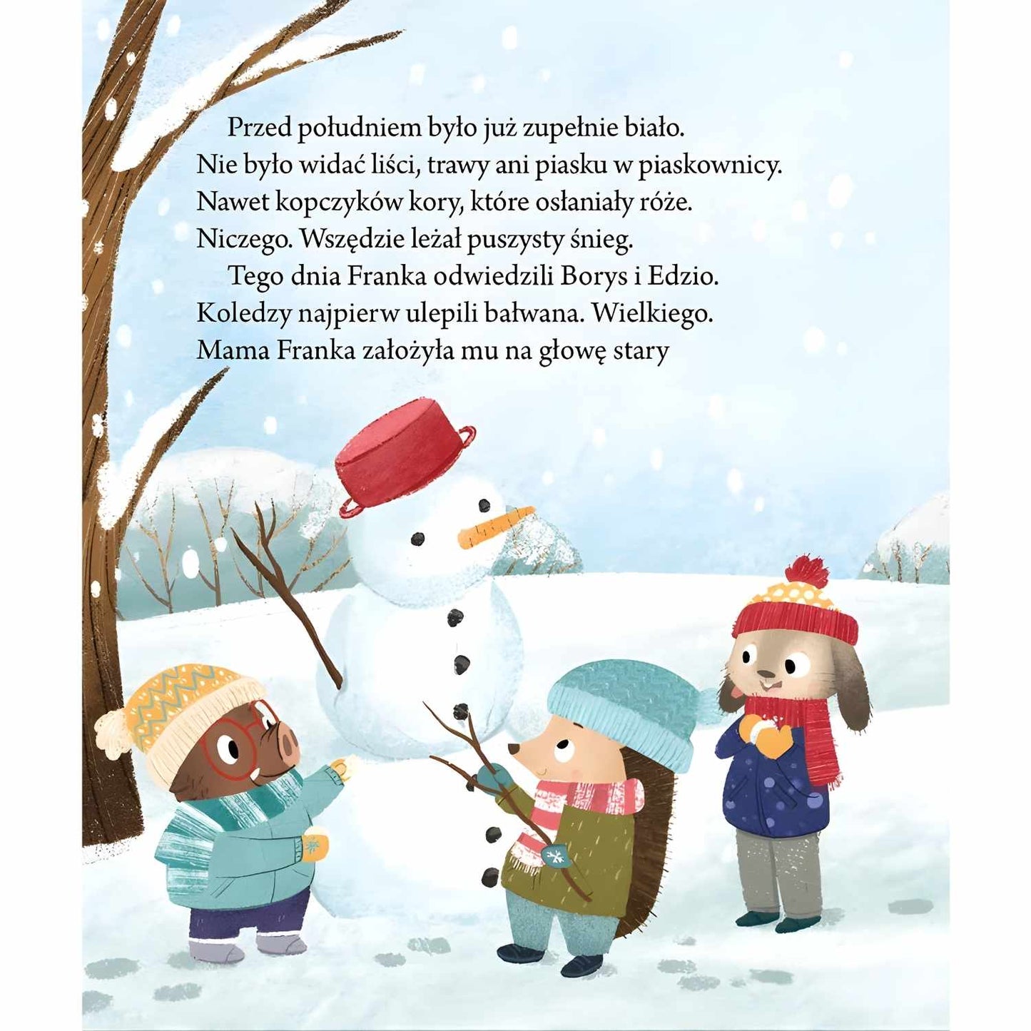 Bajka o emocjach dla przedszkolaków – Jeżyk Franek, ilustracja z książki.