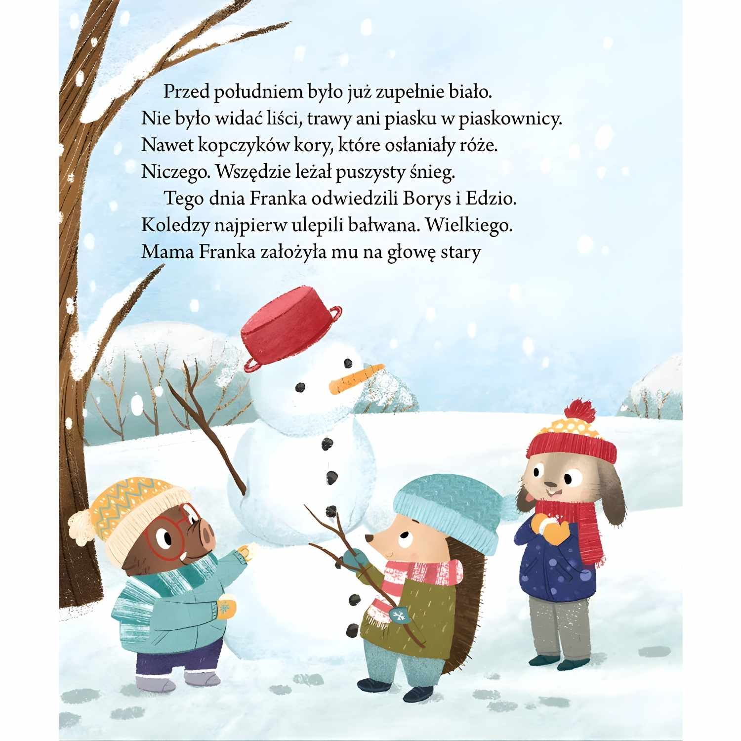 Bajka o emocjach dla przedszkolaków – Jeżyk Franek, ilustracja z książki.