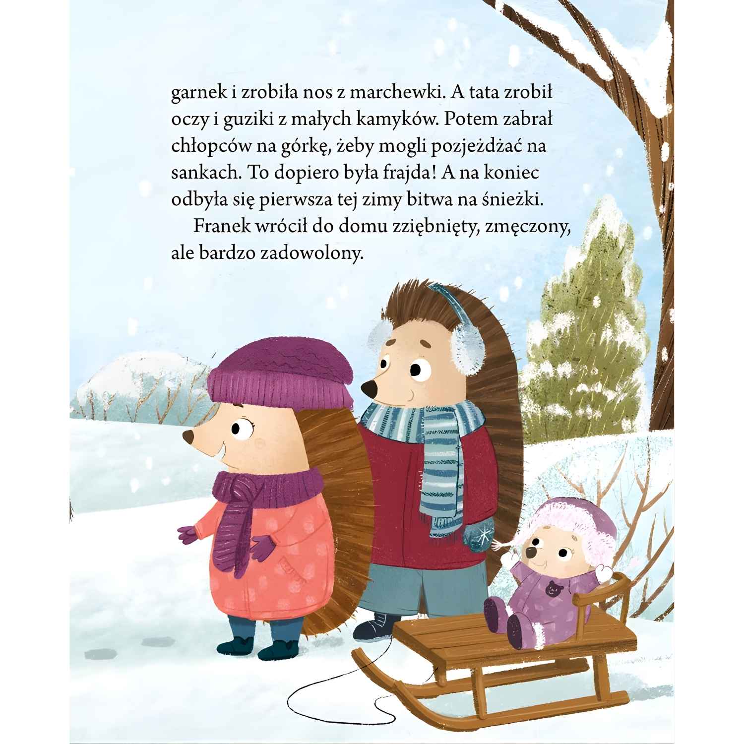 Bajka o emocjach dla przedszkolaków – Jeżyk Franek, ilustracja z książki.