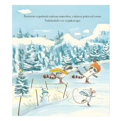 Ilustracje z książki Kocham Cię bardziej niż święta – zimowa scena.