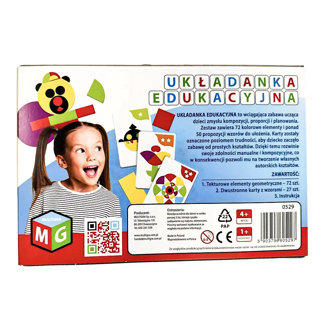Montessori Układanka Edukacyjna Papuga Multigra - opakowanie