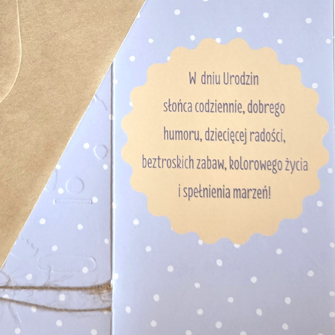 Kartka Okolicznościowa z Okazji Urodzin w kolorze niebieskim od Armin Style (DL-132)