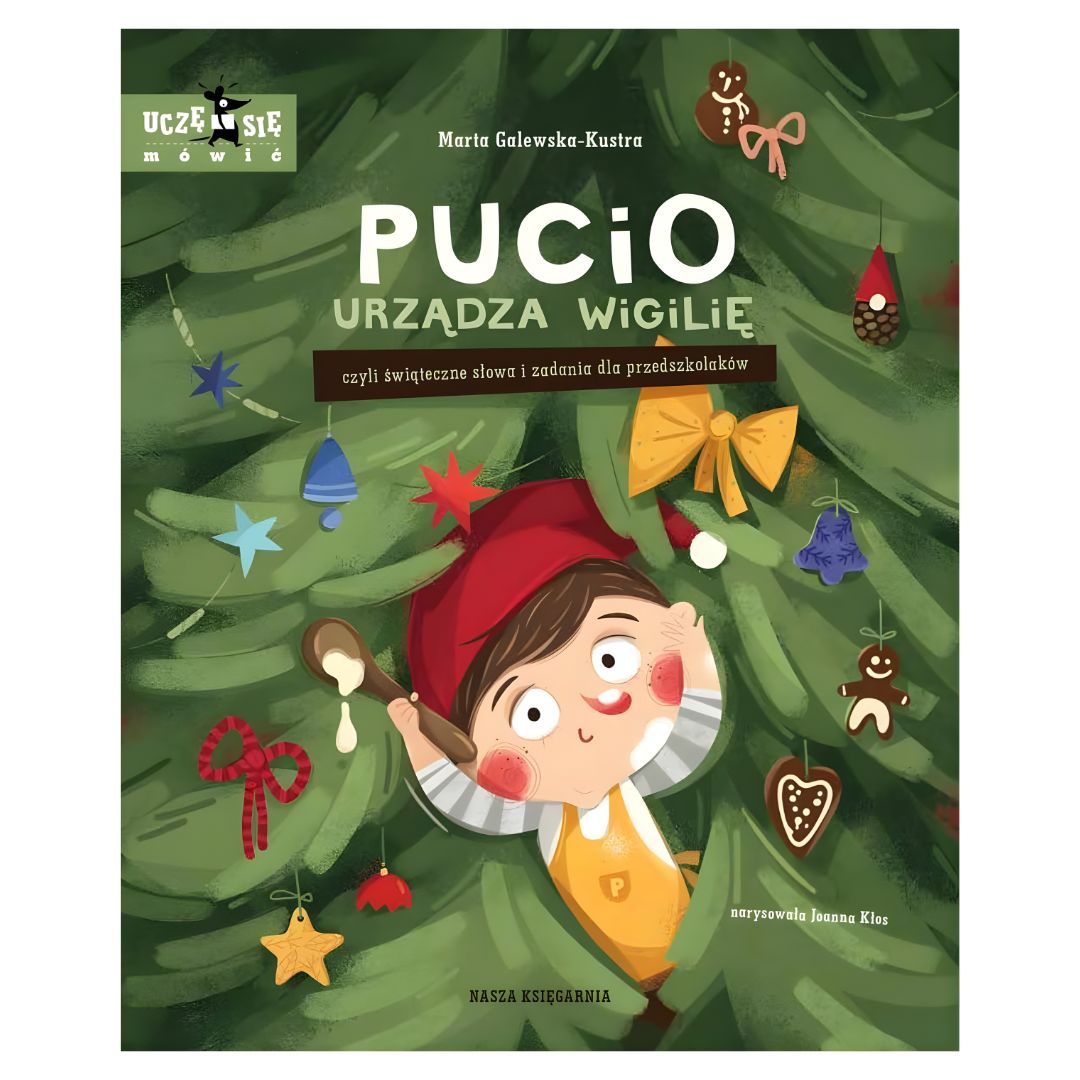 Okładka książki „Pucio urządza wigilię” - świąteczna część serii.