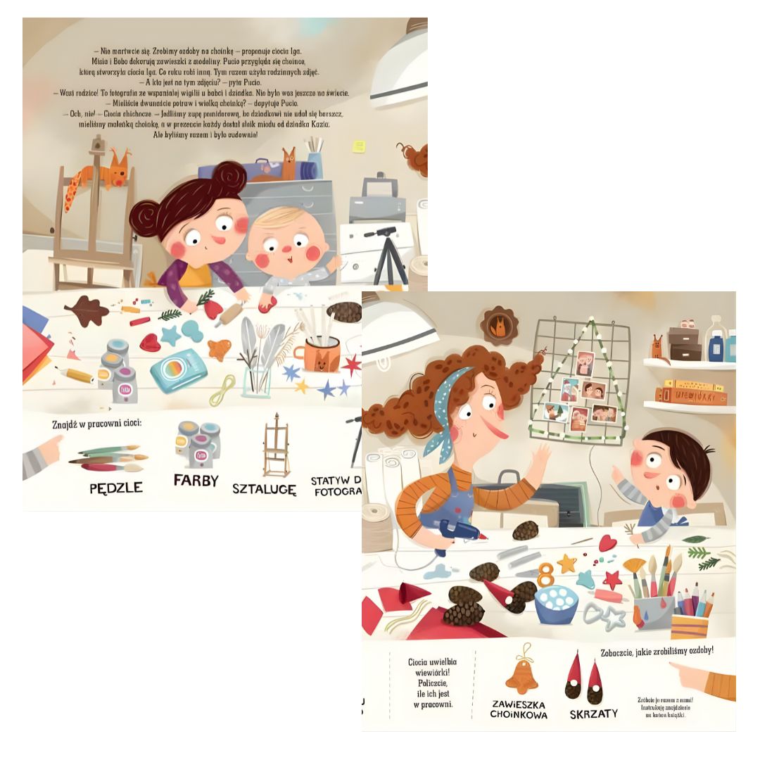 Książka „Pucio urządza wigilię”  - przygotowywania.