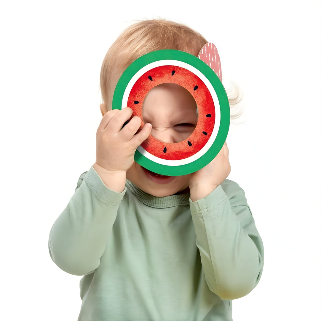 uzzle z dziurką Jedzenie CzuCzu – pierwsze puzzle dla malucha - dziecko z puzzlem.