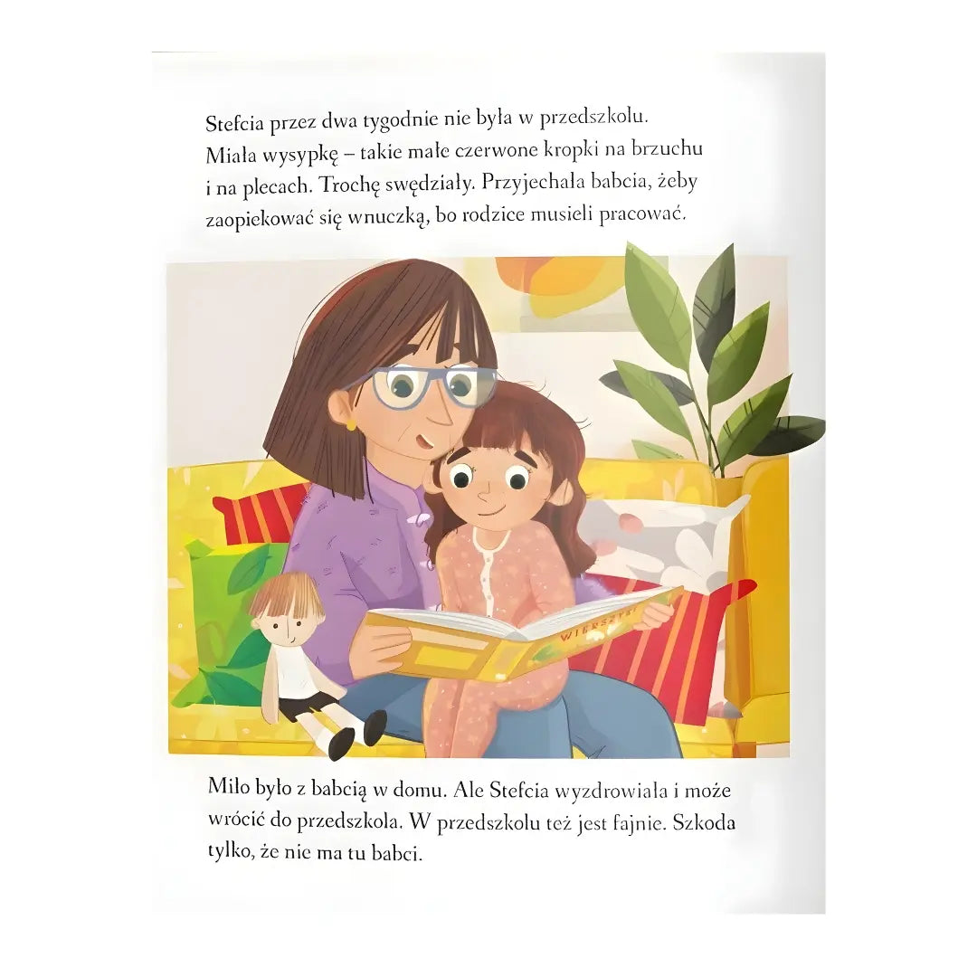 Stefcia z mamą - czytanie książki - wsparcie emocjonalne dziecka.