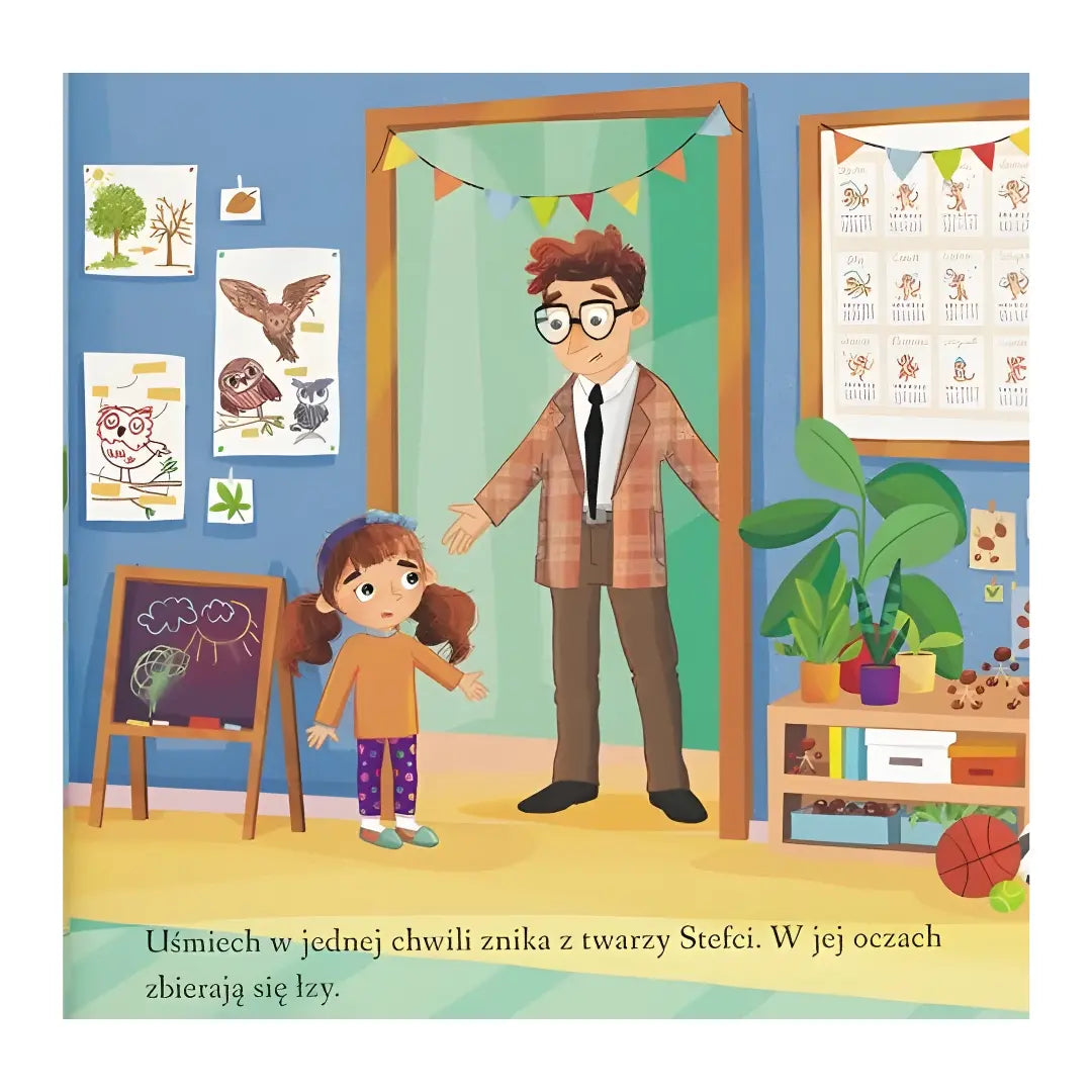 Stefcia w przedszkolu - ilustracja.