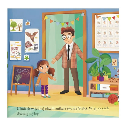Stefcia w przedszkolu - ilustracja.