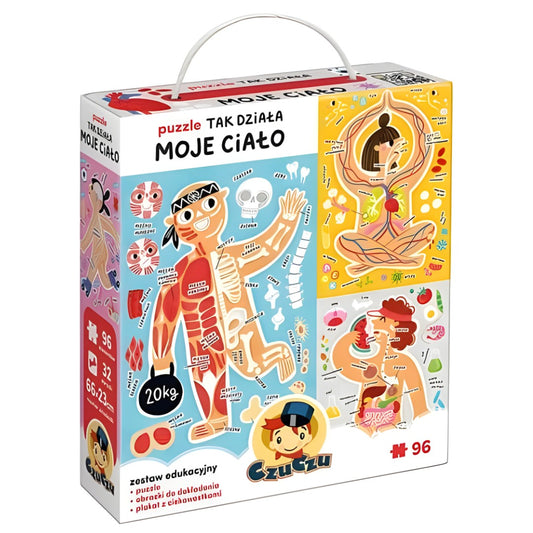 Zestaw edukacyjny CzuCzu "Tak działa moje ciało" - plansze i puzzle.