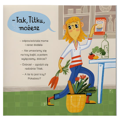Ilustracja z książki Titek chce jeszcze jedną bajkę.