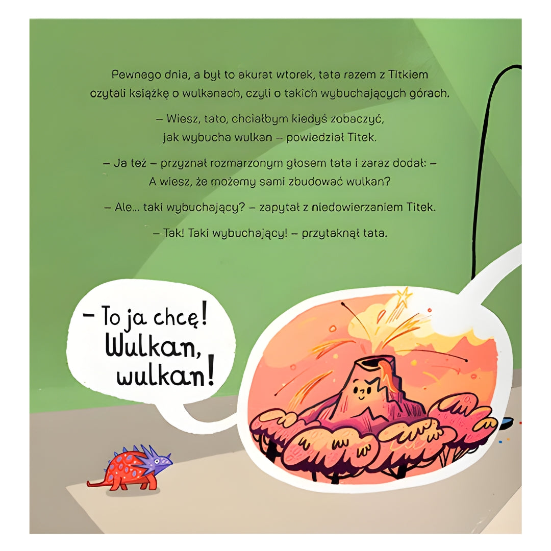 Ilustracje z książki „Titek i wulkan złości” - wspieranie regulacji złości.