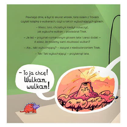Ilustracje z książki „Titek i wulkan złości” - wspieranie regulacji złości.
