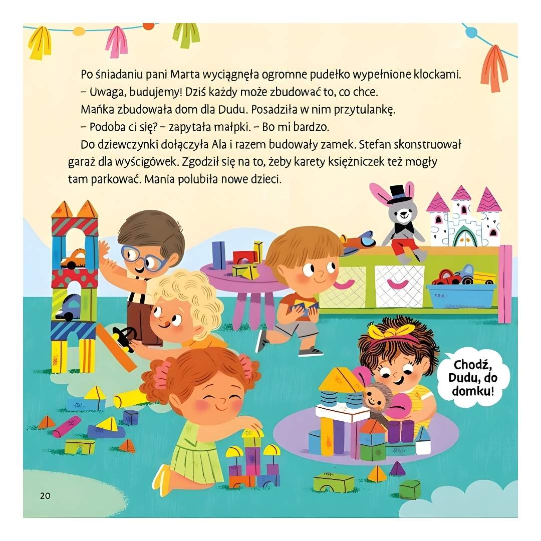 Książka "Po prostu Mania" - wsparcie adaptacji przedszkolnej - ilustracja.