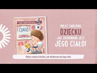 Kadr z filmiku promującego książkę "Feluś i Gucio Odkrywają... Ciało Człowieka".