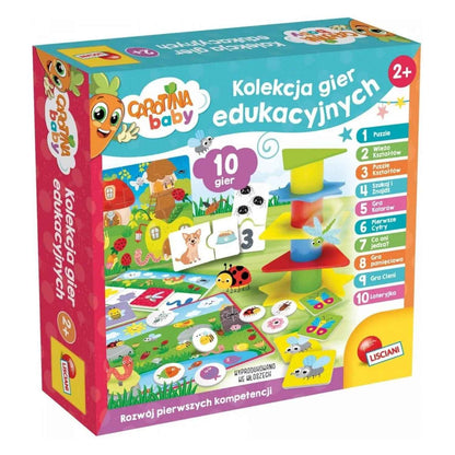 Carotina Baby kolekcja gier edukacyjnych Lisciani zestaw dla dzieci 2+.