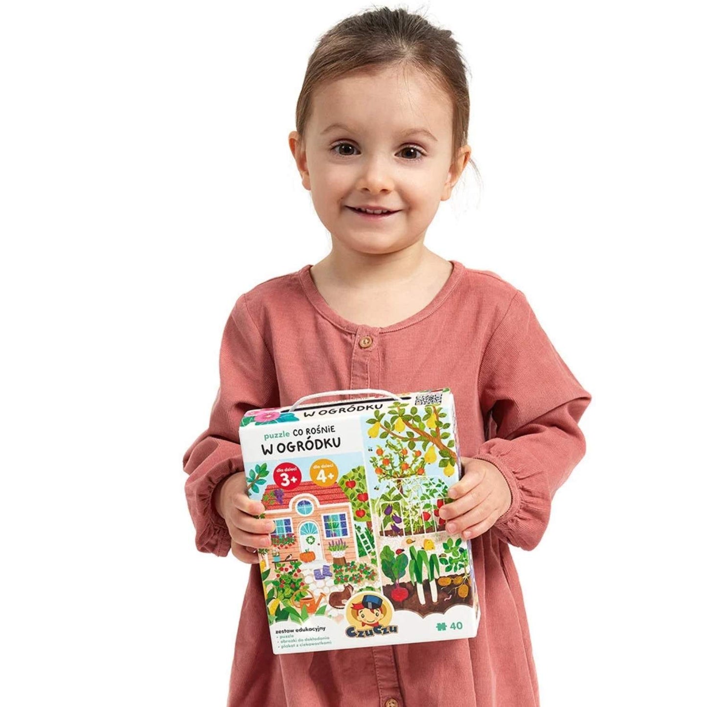 Co rośnie w ogródku puzzle edukacyjne CzuCzu dopasowywanie warzyw i owoców.